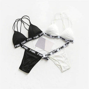Planet Gates Black / One Size Lounge Underwear Comfortable Wireless Loungewear Lingerie Bra Thong Set Fitness Bras Sets
