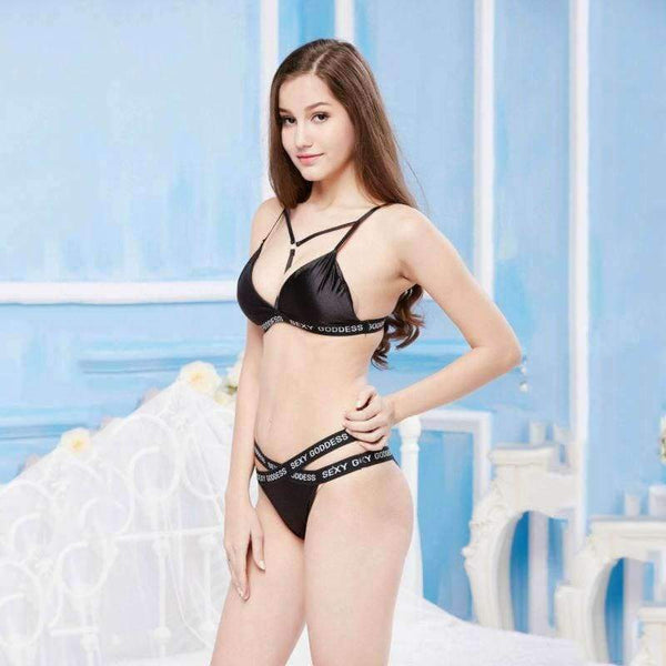 Lounge Underwear Fitness Wireless Loungewear Lingerie Bra Set Black and White Bras Sets