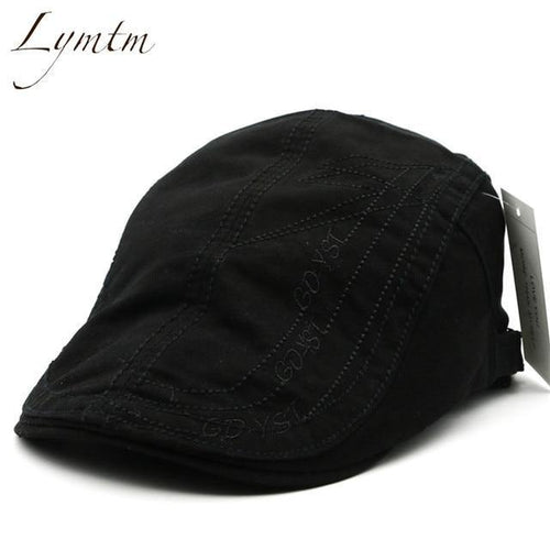 Planet Gates Black / One Size Men High Quality Retro Adult Berets  Embroidery Striped Khaki Army green Black Cabbie