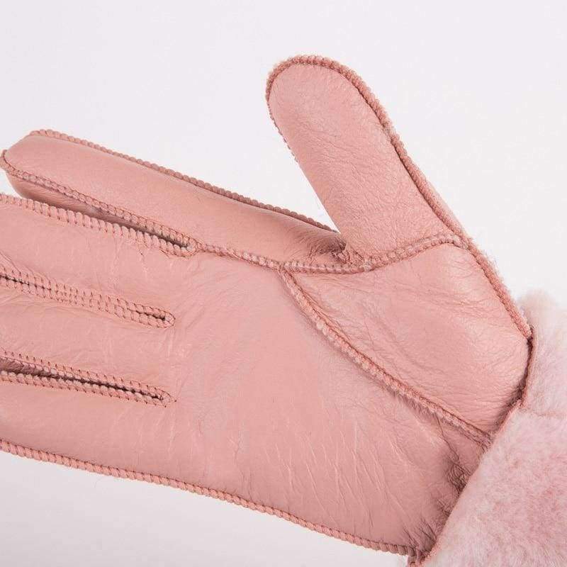 Planet Gates Black / One Size Russian winter Women's Gloves 100% Real Leather Sheepskin Winter Gloves Hot Warm Stylish Full Finger Ladies Gloves Mittens