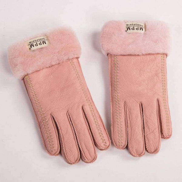 Planet Gates Black / One Size Russian winter Women's Gloves 100% Real Leather Sheepskin Winter Gloves Hot Warm Stylish Full Finger Ladies Gloves Mittens