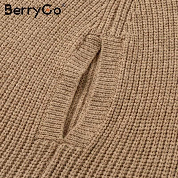 Planet Gates Black / One Size Turtleneck oversize knitted sweater female poncho Camel loose casual pullover women 2018 Autumn warm black winter jumper