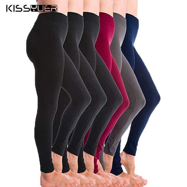 Planet Gates Black / One Size Winter Autumn Leggings Women's Warm Leggings High Waist Thick Velvet Legging Solid Black Leggings Warm Pant for Women