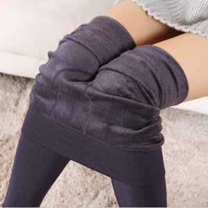 Planet Gates Black / One Size Winter Autumn Leggings Women's Warm Leggings High Waist Thick Velvet Legging Solid Black Leggings Warm Pant for Women