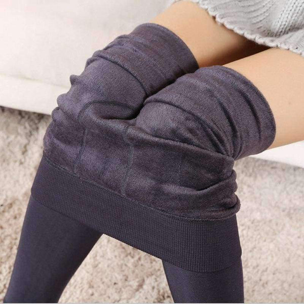 Planet Gates Black / One Size Winter Autumn Leggings Women's Warm Leggings High Waist Thick Velvet Legging Solid Black Leggings Warm Pant for Women