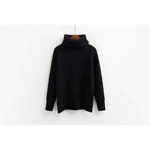 Planet Gates Black / One Size Winter Knitted Sweaters Women Fashion Turtleneck Pullover Sweater Female Casual All-match Jumper 8 Colors