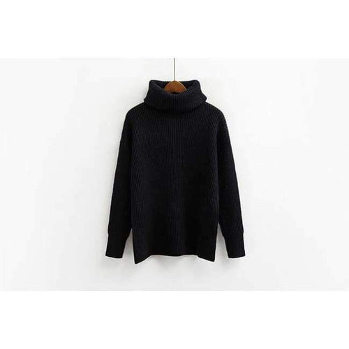 Planet Gates Black / One Size Winter Knitted Sweaters Women Fashion Turtleneck Pullover Sweater Female Casual All-match Jumper 8 Colors