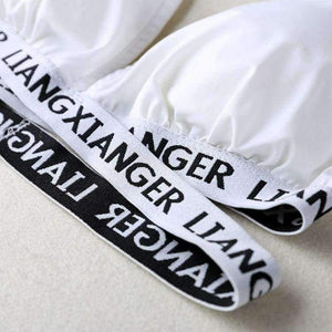 Planet Gates Black / One Size Women Halter Lounge Underwear Comfortable Wireless Beachwear Lingerie Bra Set Black and White Cotton Bras Sets