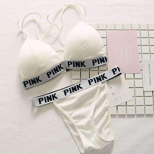 Planet Gates Black / One Size Women vs Lounge Underwear Fitness Wireless Loungewear Lingerie Bra Set Black and White Bras Sets