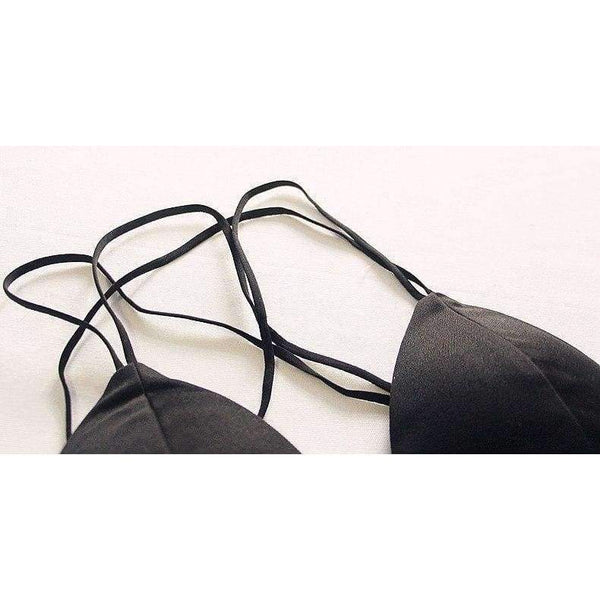 Planet Gates Black / One Size Women vs Lounge Underwear Fitness Wireless Loungewear Lingerie Bra Set Black and White Bras Sets