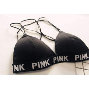 Planet Gates Black / One Size Women vs Lounge Underwear Fitness Wireless Loungewear Lingerie Bra Set Black and White Bras Sets