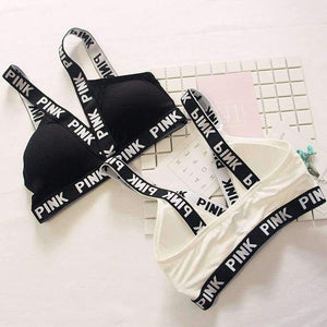 Planet Gates Black / One Size Women vs Lounge Underwear Fitness Wireless Loungewear Quick Dry Lingerie Bra Set Black and White Bras Sets