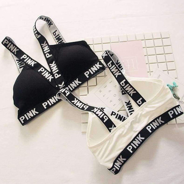 Planet Gates Black / One Size Women vs Lounge Underwear Fitness Wireless Loungewear Quick Dry Lingerie Bra Set Black and White Bras Sets