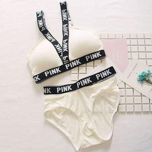 Planet Gates Black / One Size Women vs Lounge Underwear Fitness Wireless Loungewear Quick Dry Lingerie Bra Set Black and White Bras Sets