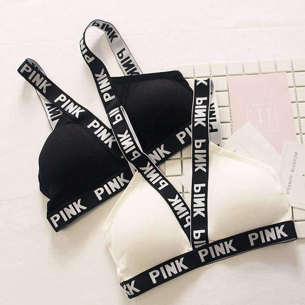 Planet Gates Black / One Size Women vs Lounge Underwear Fitness Wireless Loungewear Quick Dry Lingerie Bra Set Black and White Bras Sets