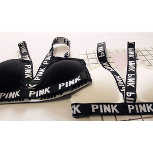 Planet Gates Black / One Size Women vs Lounge Underwear Fitness Wireless Loungewear Quick Dry Lingerie Bra Set Black and White Bras Sets