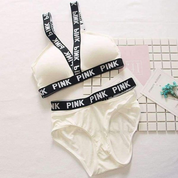 Planet Gates Black / One Size Women vs Lounge Underwear Fitness Wireless Loungewear Quick Dry Lingerie Bra Set Black and White Bras Sets