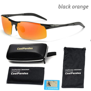 Planet Gates black orange Aluminum Magnesium Men Polarized Sunglasses Aviation HD Driving Sun Glasses Male Sport Sunglasses lunette soleil homme oculos
