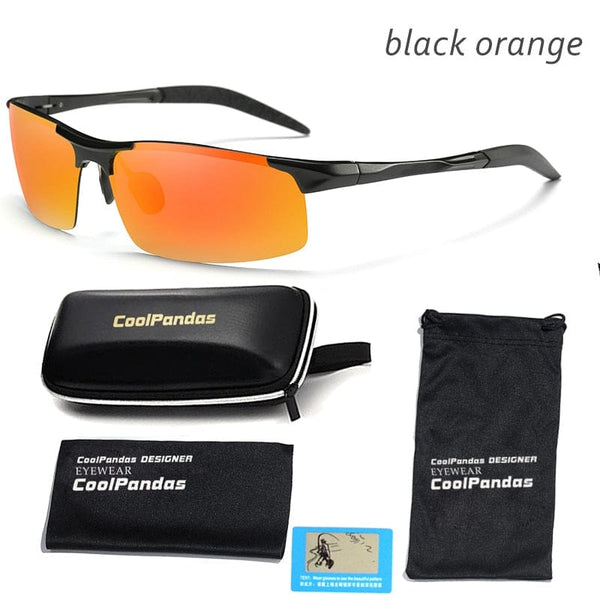 Planet Gates black orange Aluminum Magnesium Men Polarized Sunglasses Aviation HD Driving Sun Glasses Male Sport Sunglasses lunette soleil homme oculos