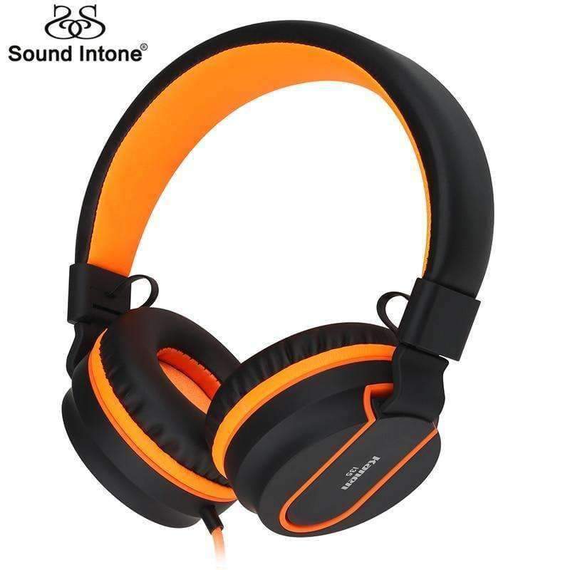 Planet Gates BLACK ORANGE / China Adjustable Headset Earphone Detachable Earbuds Headphone fone de ouvido with Microphone For Cellphone Computer