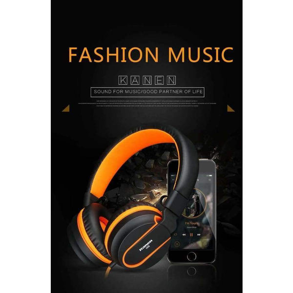 Planet Gates BLACK ORANGE / China Adjustable Headset Earphone Detachable Earbuds Headphone fone de ouvido with Microphone For Cellphone Computer