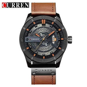 Planet Gates black orange Men Military Sports Watches Men's Quartz Date Clock Man Casual Leather Wrist Watch Relogio Masculino