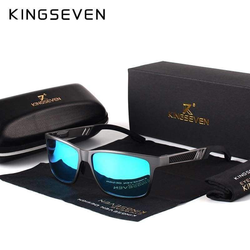 Planet Gates Black / Original KINGSEVEN Men Polarized Sunglasses Aluminum Magnesium Sun Glasses Driving Glasses Rectangle Shades For Men Oculos masculino Male