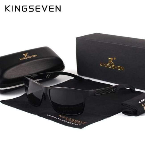 Planet Gates Black / Original KINGSEVEN Men Polarized Sunglasses Aluminum Magnesium Sun Glasses Driving Glasses Rectangle Shades For Men Oculos masculino Male
