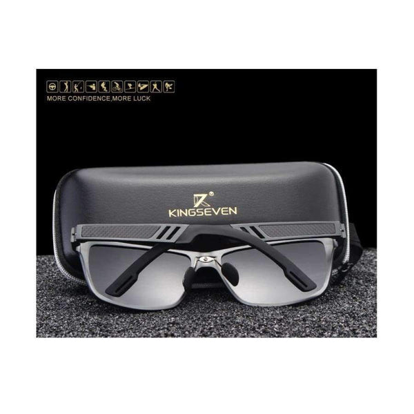 Planet Gates Black / Original KINGSEVEN Men Polarized Sunglasses Aluminum Magnesium Sun Glasses Driving Glasses Rectangle Shades For Men Oculos masculino Male