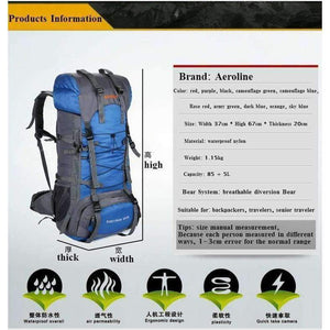 Planet Gates Black / Other Bag Outdoor Travel Sport Backpack Hiking Mountaineering Bag Waterproof knapsack Free Shipping 85+5L