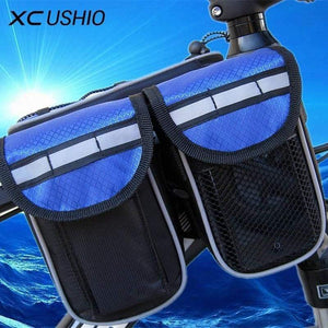 Planet Gates black / Other Mountain Bike Bicycle Frame Tube Bag Bicycle Accessories 4 in 1 Cycling Pouch Bags Sport Cycling Panniers Bags Phone Container