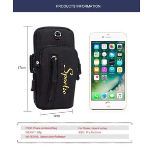 Planet Gates Black Outdoor arm bag Gym Sports Armbands Running Phone holder case arm/wirst bag for iPhone 6/6s/7plus/8/X s8/s9 plus