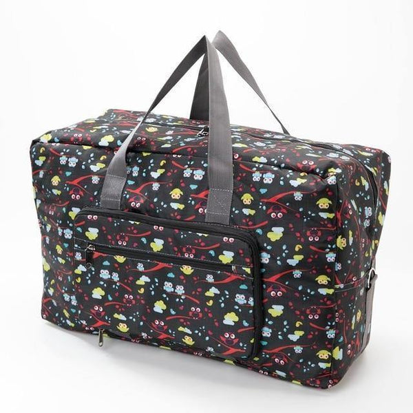 Planet Gates Black Owl Travel Folding Bag Women Storage Totes Waterproof Casual Suitcase Duffel Bags Fold  Bag Luggage For Airbag shopping