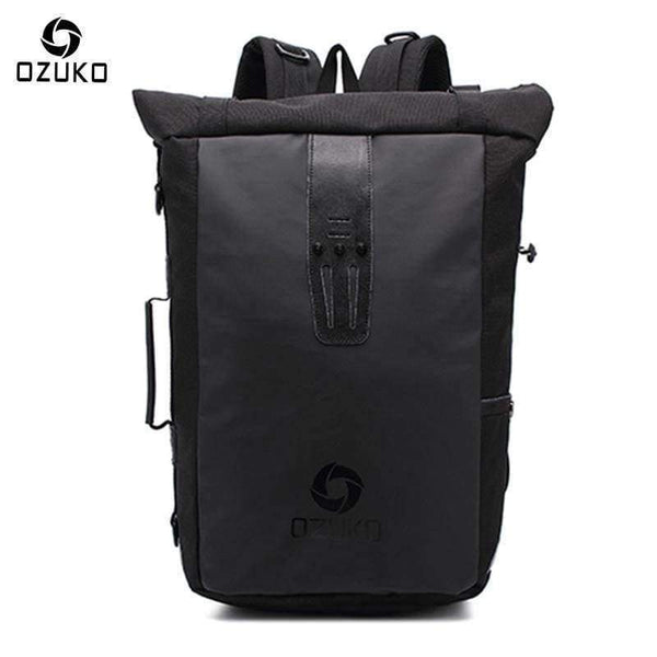 Planet Gates Black Ozuko New Multi-functional Casual Men Backpacks Travel Mochila Shoulder Bag Creative Male Waterproof Laptop Backpack School Bags