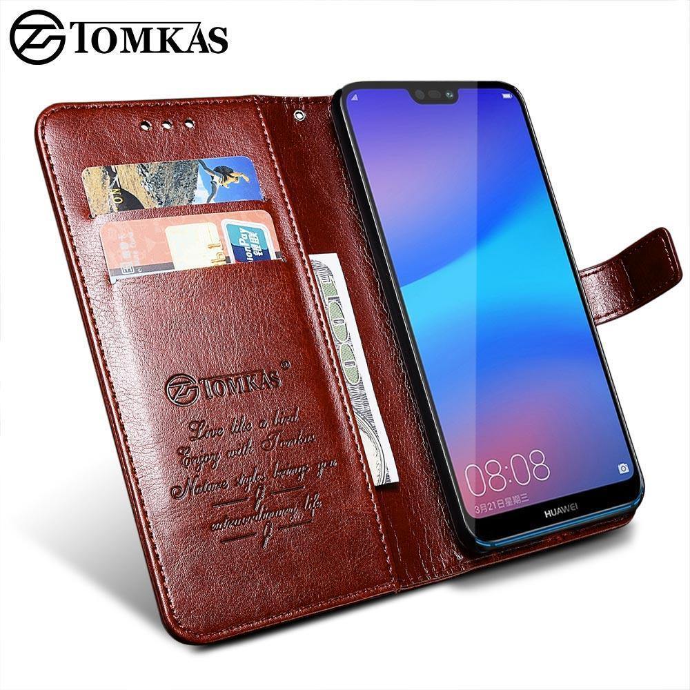 Planet Gates Black / P20 Lite TOMKAS Wallet Case For HUAWEI P20 Lite Flip Coque Leather With Stand Phone Bag Case Cover For Huawei P20 Lite Cases P20 P20 Pro