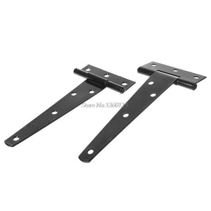 Black Paint T Shape Triangle Hinge Cabinet Shed Wooden Door Gate Hinges Hardware Whosale&Dropship