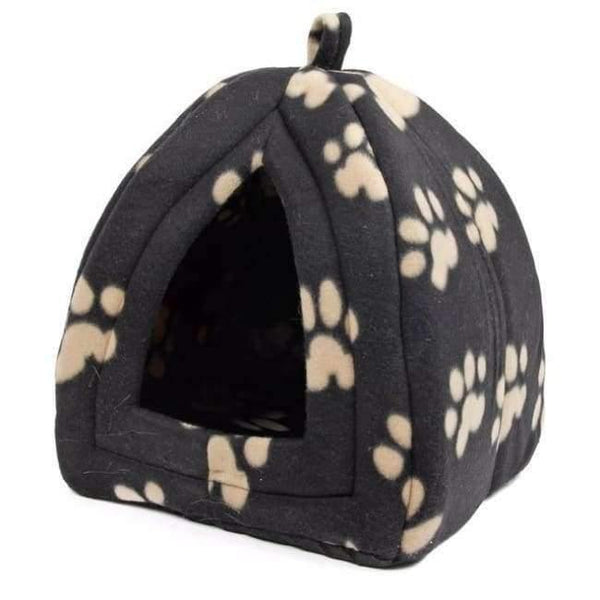 Planet Gates Black Paw / M Cat House and Pet Beds 5 Colors Beige and Red Purple, Khaki, Black with Paw Stripe, White with Paw Stripe