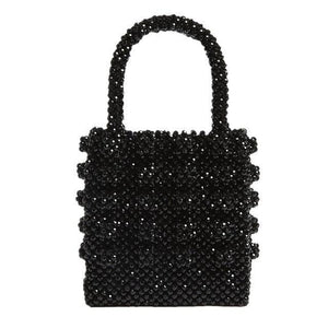 Planet Gates black Pearls bag beaded box totes bag women party vintage handbag 2018 summer luxury brand white yellow blue wholesale drop shipping