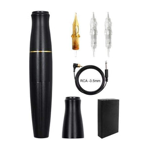 Planet Gates Black Pen Rotary Tattoo Machine Pen Set Tattoo Kit Permanent Makeup Machine Eyebrow Tattoo Pen Gun Machine PMU Machine Pen