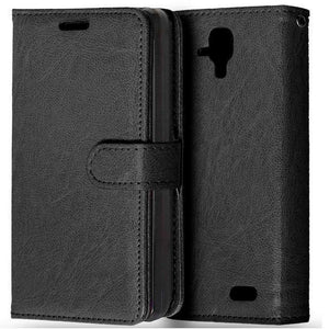 Planet Gates Black Phone Bag For Lenovo A 536 Skin Wallet Book Style Stand PU Leather Cover Flip Case For Lenovo A536 With Card Holder&Phone Frame
