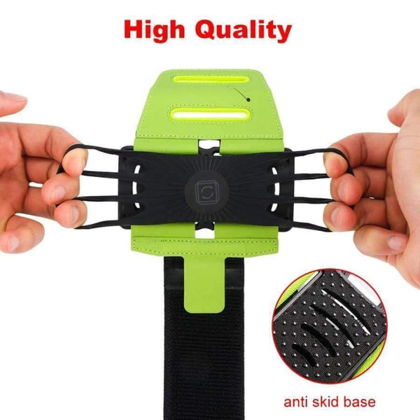 Phone Holder 180 Degree Rotatable with Earbud Holder Sweatproof Arm Bag for 4 to 6 Inch Smartphone for iphone 6 7 8 - Planet Gates