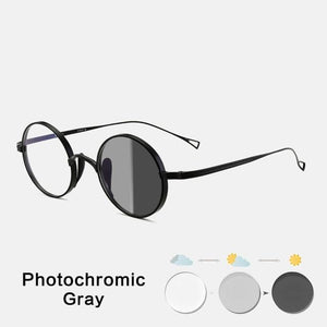 Planet Gates Black Photochromic Vintage Pure Titanium Glasses Frame Men Round Optical Myopia Prescription Eyeglasses Frame Women Luxury Brand Small Eyewear