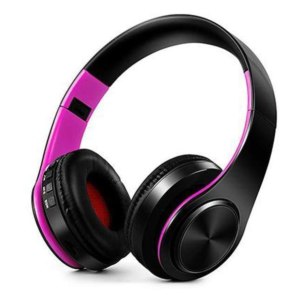 Planet Gates black pink / China Wireless Headphones Bluetooth Stereo Foldable Headset Audio Mp3 Adjustable Earphones with Mic for Music