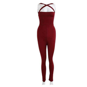 Planet Gates black plastic ring / L Backless Rompers Tights Female Jumpsuits For Women 2018 Overalls Plus Size Playsuit Casual Black One Piece Bodysuit