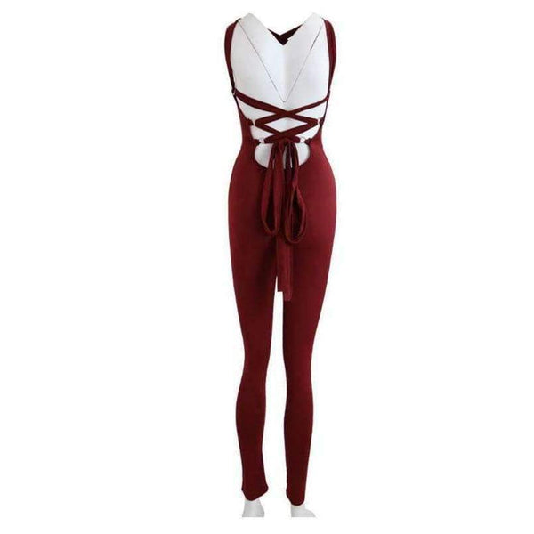 Planet Gates black plastic ring / L Backless Rompers Tights Female Jumpsuits For Women 2018 Overalls Plus Size Playsuit Casual Black One Piece Bodysuit