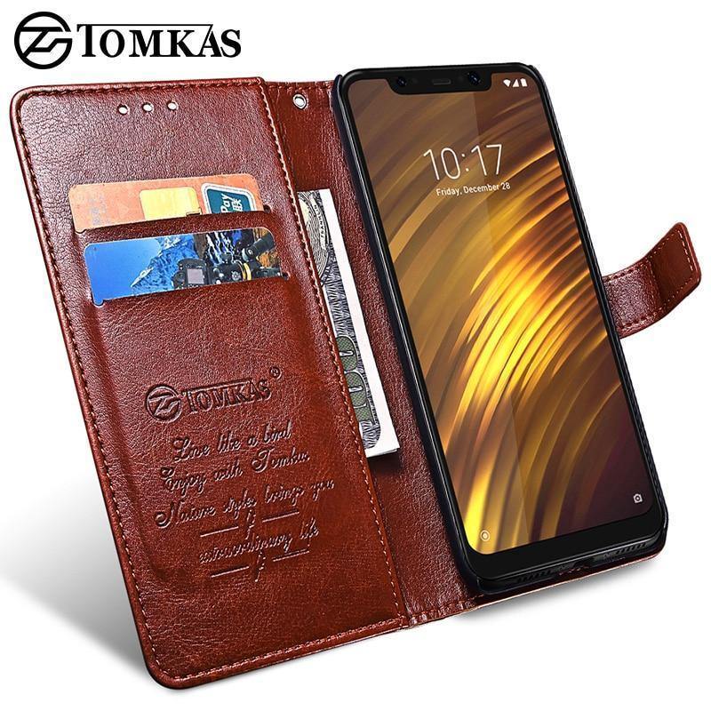Planet Gates Black / Pocophone f1 case for Xiaomi POCOPHONE F1 Case Cover Global POCO F1 Wallet Leather Cover Protective Phone Cases TOMKAS Original POCOPONE F1 Case