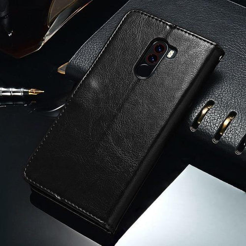 Planet Gates Black / Pocophone f1 case for Xiaomi POCOPHONE F1 Case Cover Global POCO F1 Wallet Leather Cover Protective Phone Cases TOMKAS Original POCOPONE F1 Case