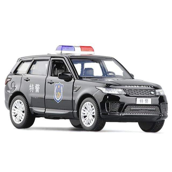 Planet Gates black police car 1:36 Land-Rover Range Rover SUV Diecast Alloy Metal Luxury Car Model Pull Back Car For Children Toys With Collection Gift
