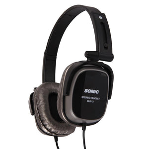 Planet Gates Black Portable Collapsible Headband Headset Wired Headphones With Microphone Voice Control 3.5mm Plug For Phone MID