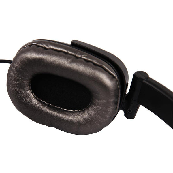 Planet Gates Black Portable Collapsible Headband Headset Wired Headphones With Microphone Voice Control 3.5mm Plug For Phone MID